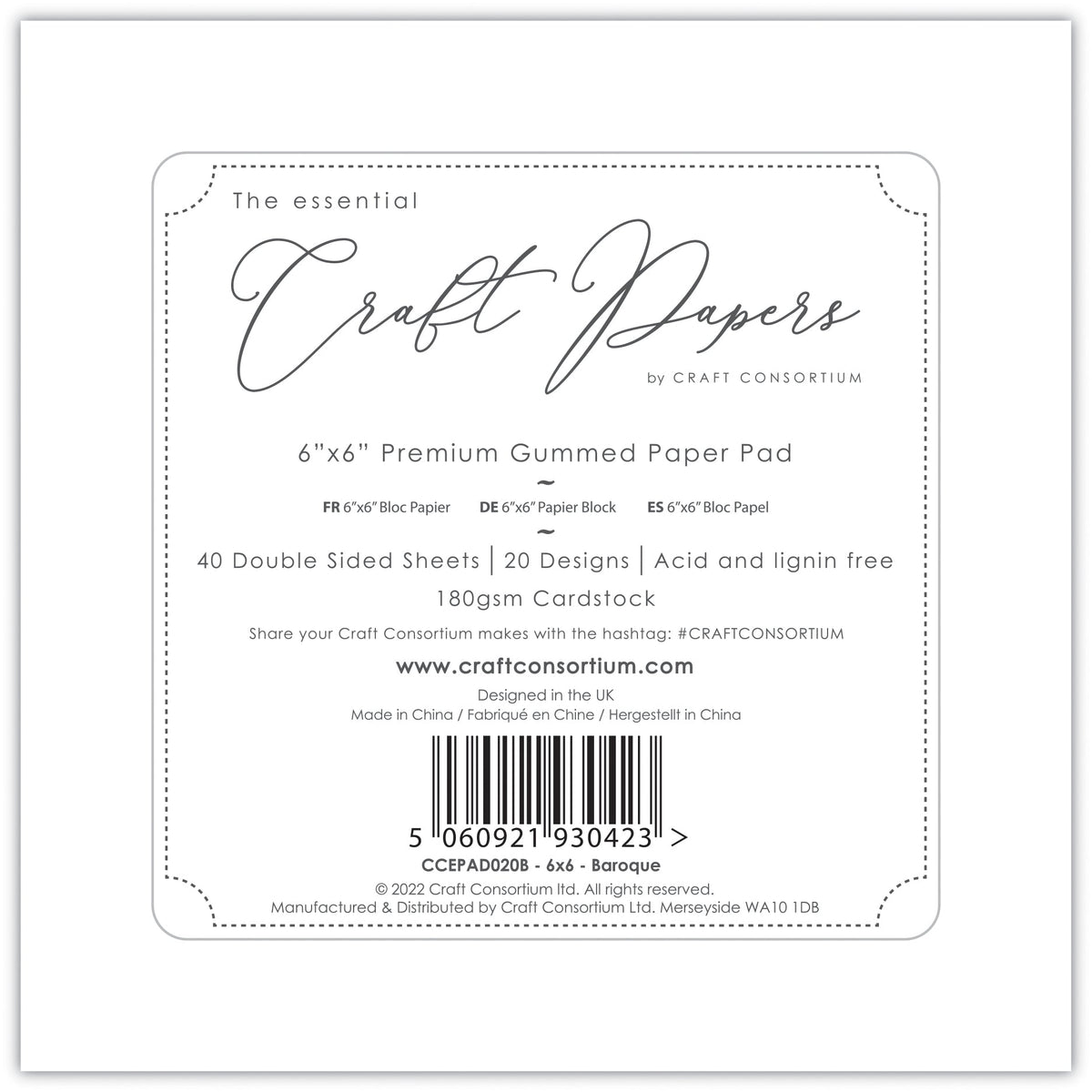 Baroque 6x6 Premium Paper Pad