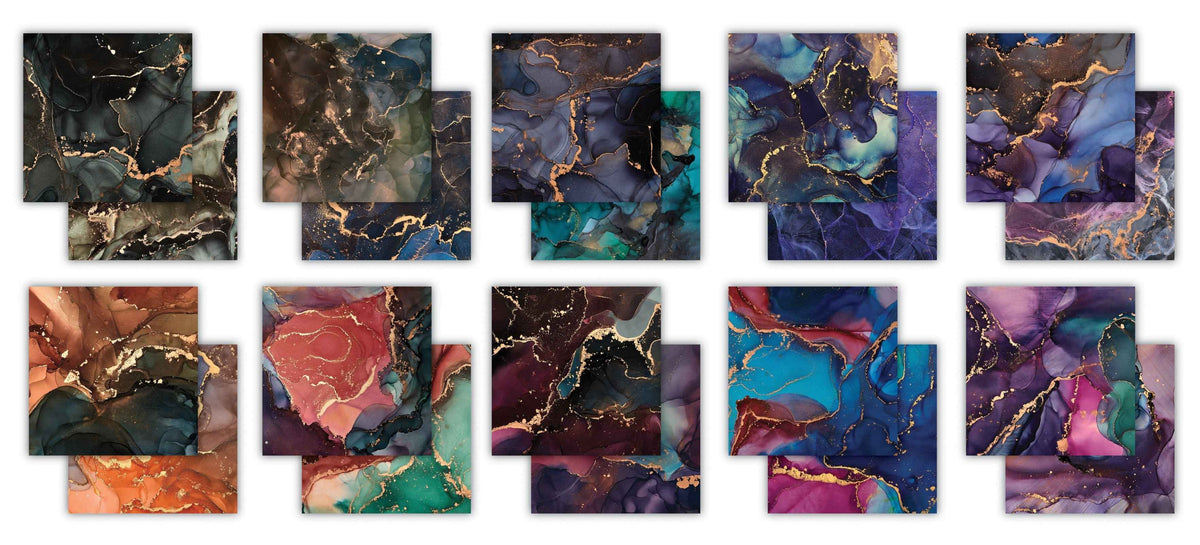 Craft Consortium - Ink Drops - Midnight - 6x6