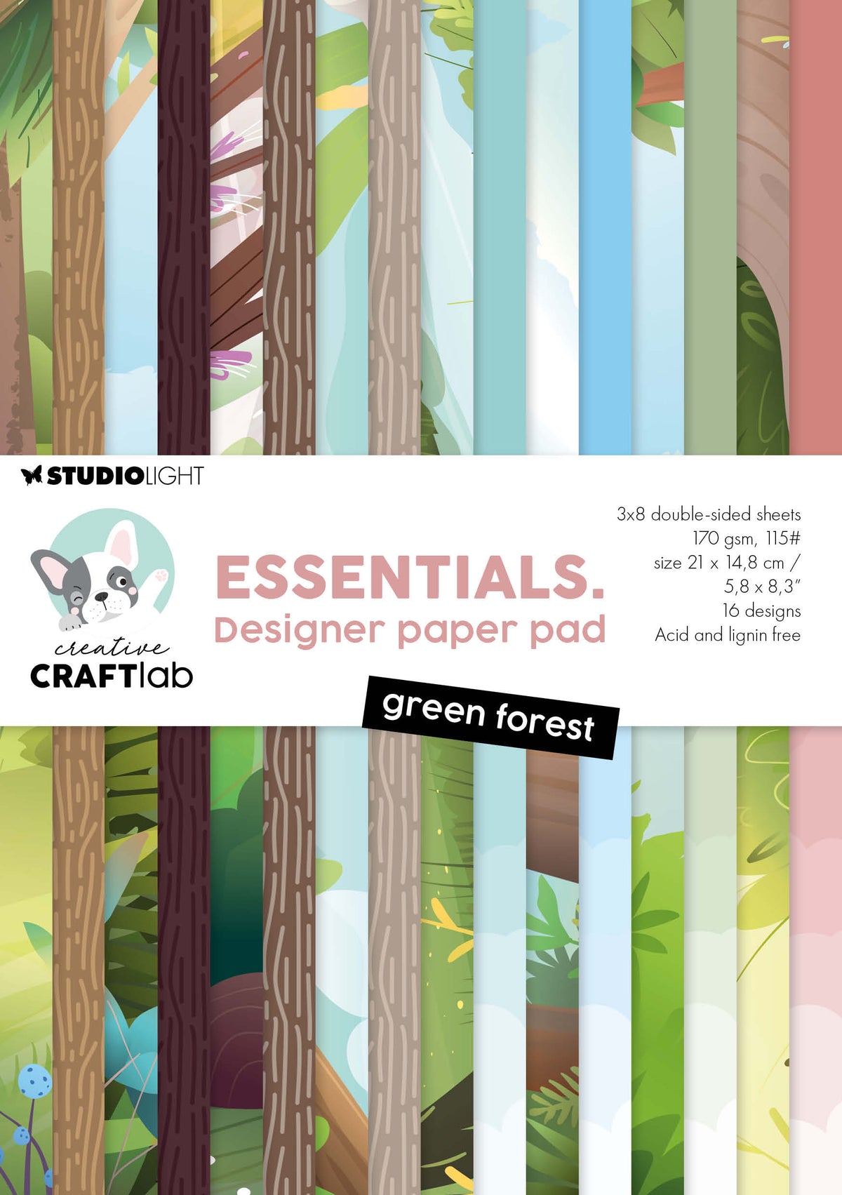 CCL Designer Paper Pad Green Forest Essentials