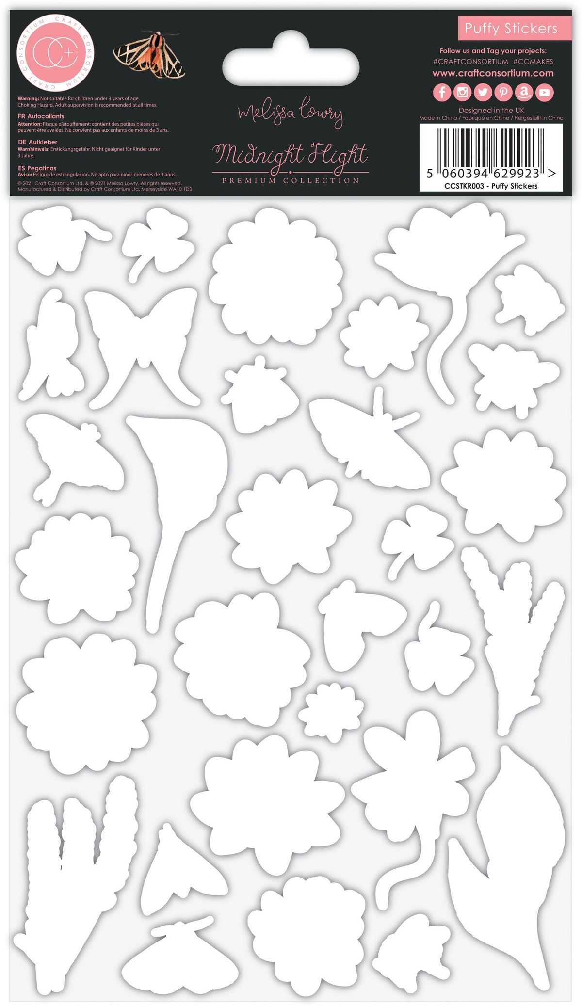 Midnight Flight - Puffy Stickers