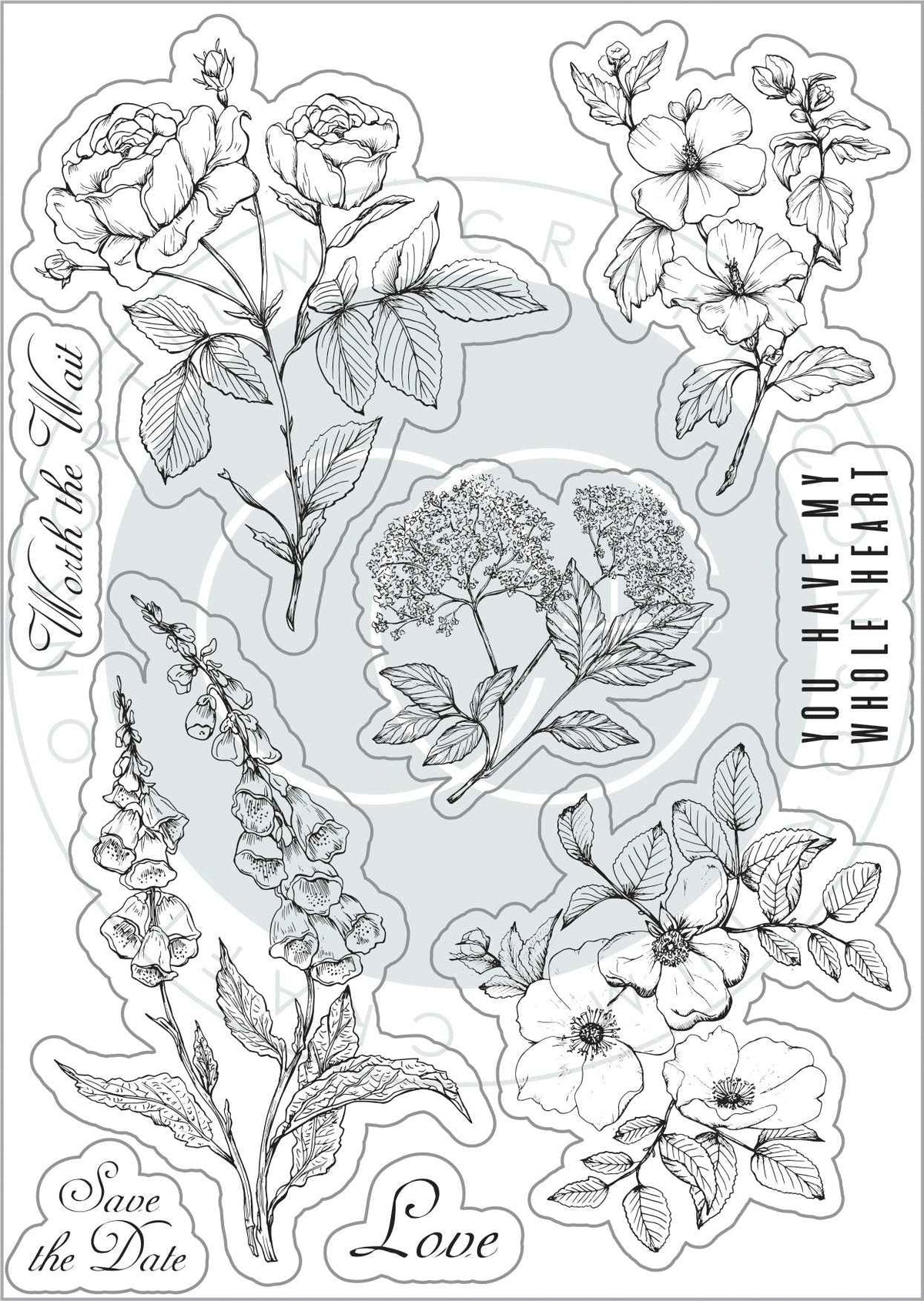 Craft Consortium Belle Fleur - Stamp Set