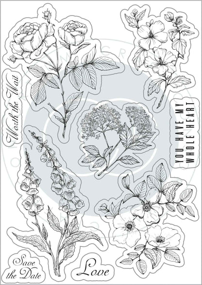 Craft Consortium Belle Fleur - Stamp Set