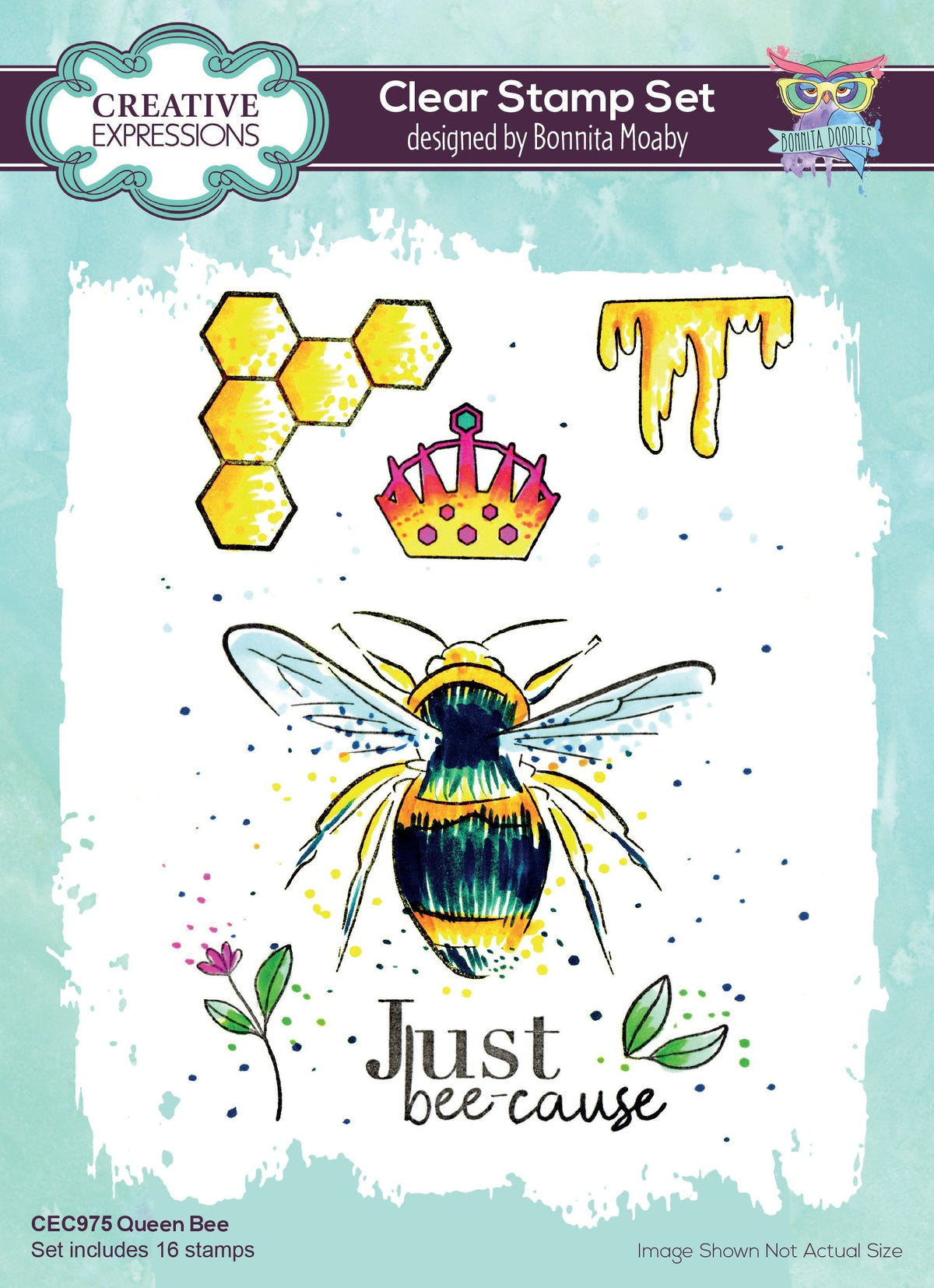 Creative Expressions Bonnita Moaby Queen Bee A5 Clear Stamp Set