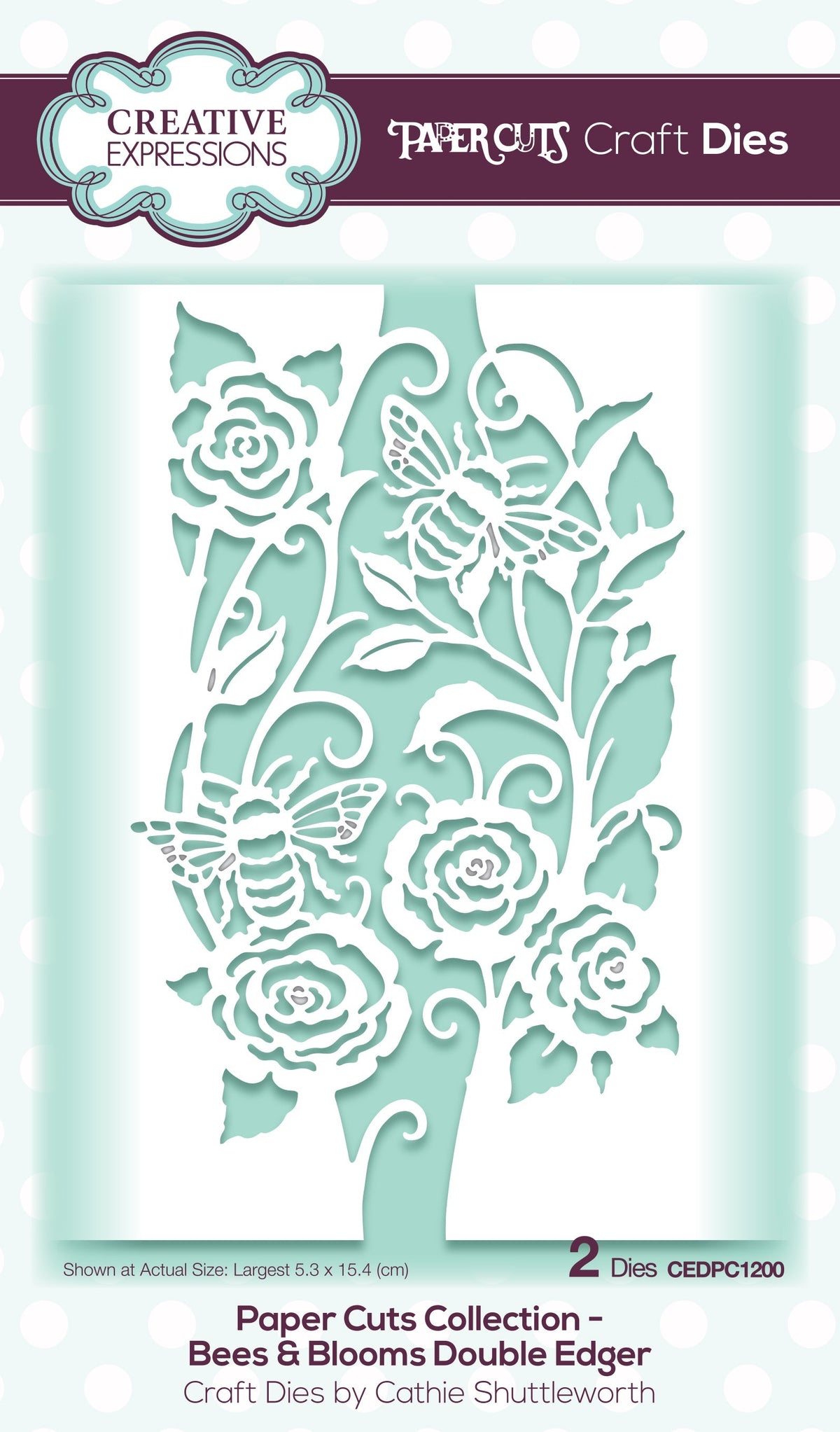 Creative Expressions Paper Cuts Bees & Blooms Double Edger Craft Die