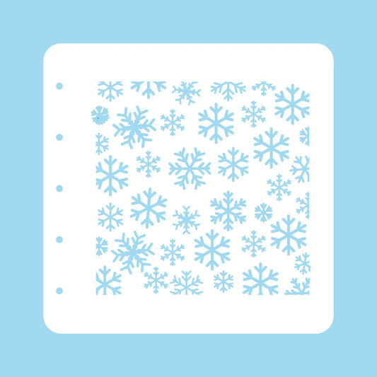 Stencil A6 For Magnetic Colour Set Christmas Time Snowflakes