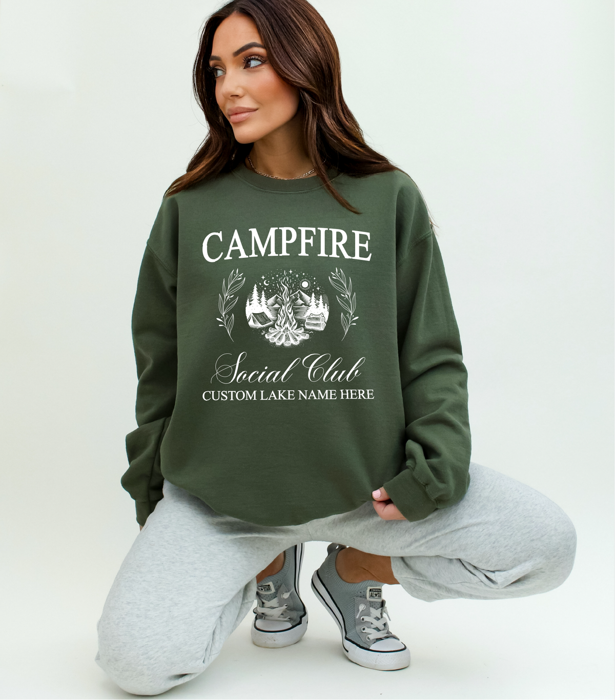 Campfire Social Club Personalized Sweatshirt | Summer Apparel | Custom Apparel