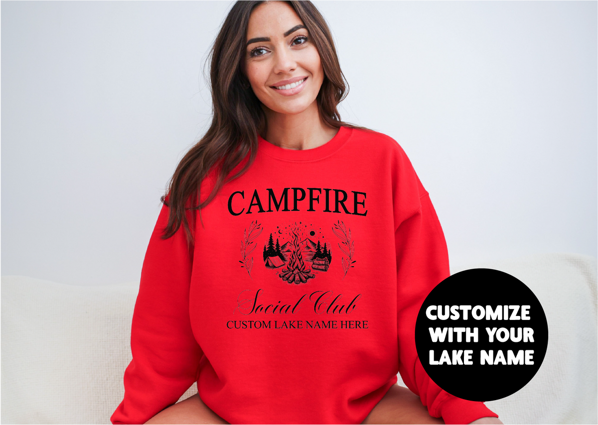 Campfire Social Club Personalized Sweatshirt | Summer Apparel | Custom Apparel