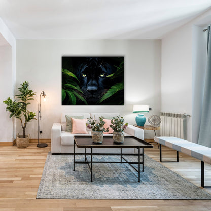 Wall Art-Rare Black Jaguar -Wildlife Canvas