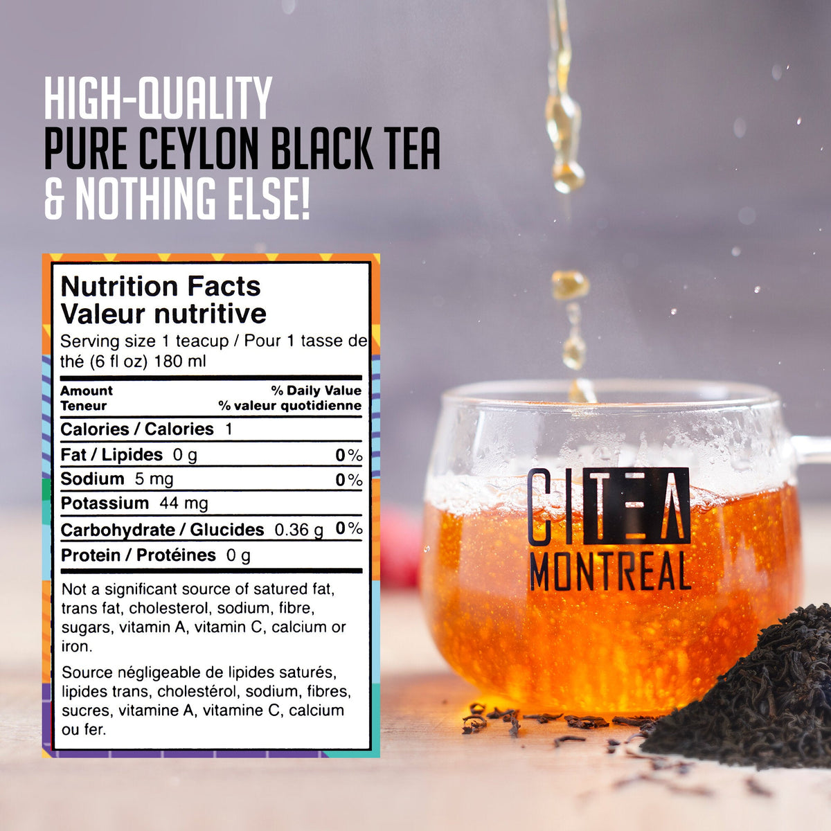 Organic Orange Pekoe Black Loose Leaf Tea with Teaball - 80g
