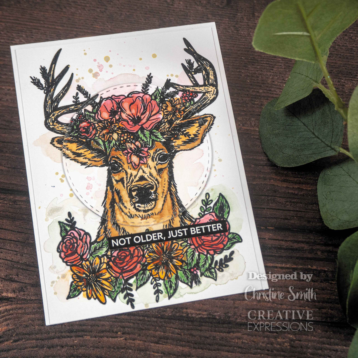 Creative Expressions Designer Boutique Flower King 6 in x 4 in Stamp Set