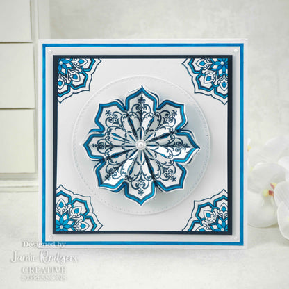 Creative Expressions Jamie Rodgers Pointy Petals Tea Bag Folding 6 in x 8 in Stamp Set