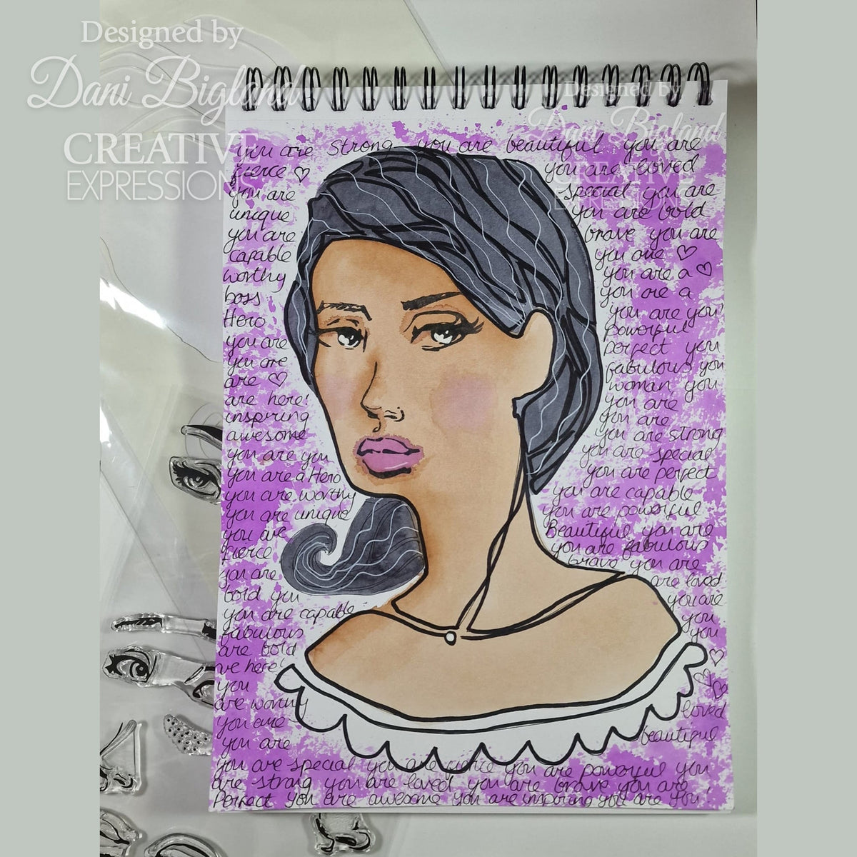 Creative Expressions Jane Davenport Facetime 8 in x 12 in Stencil