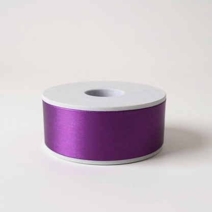 Satin Ribbon Double Face-Dark Purple  #285 -3.8 cm Wide