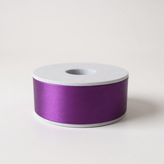 Satin Ribbon Double Face-Dark Purple  #285 -3.8 cm Wide
