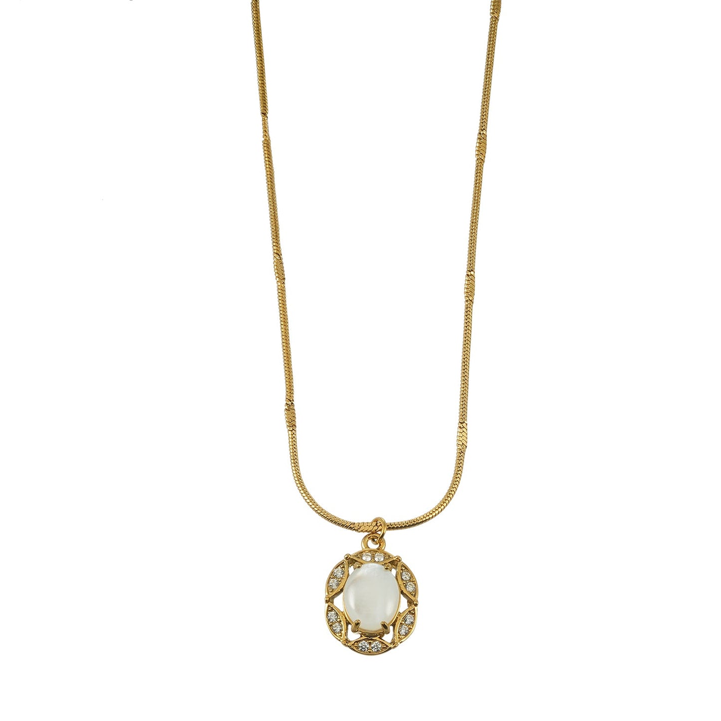 MYTHIC Gold: Heirloom Inspired Freshwater Pearl Halo Pendant Necklace