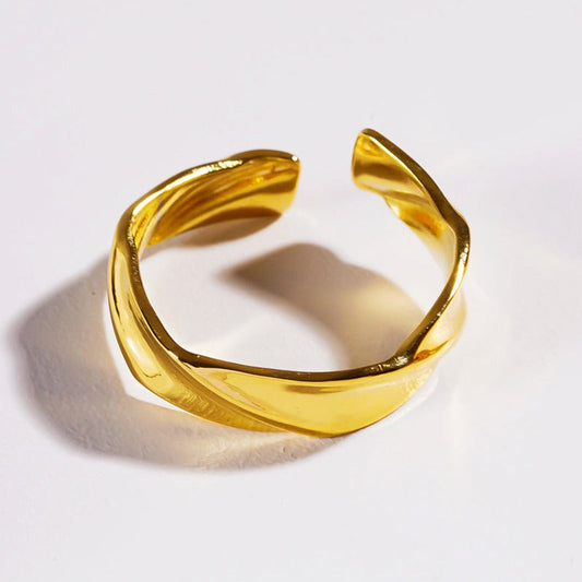 ELIAS Gold: Shapes & Textures Modernist Ring