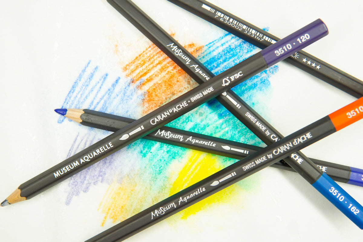 Caran d'Ache - Museum Watercolour Pencil - Wooden Box Set of 76