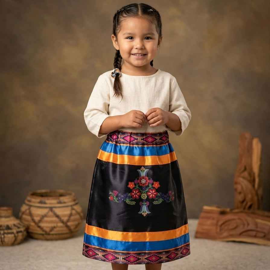 OLDTRIBES™ Infants Floral Ribbon Sk