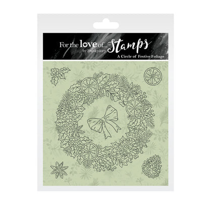 For the Love of Stamps - A Circle of Festive Foliage