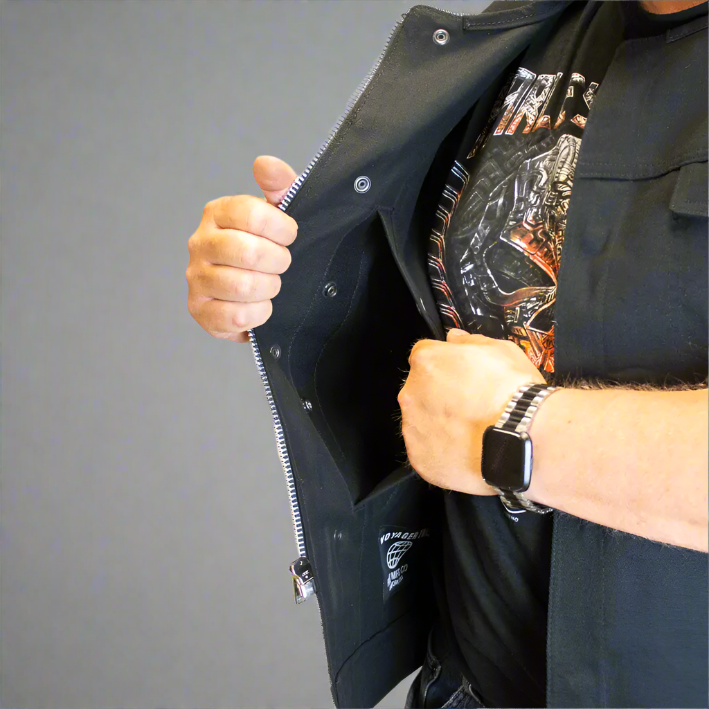 First MFG Co. Men's Motorcycle Twill Vest