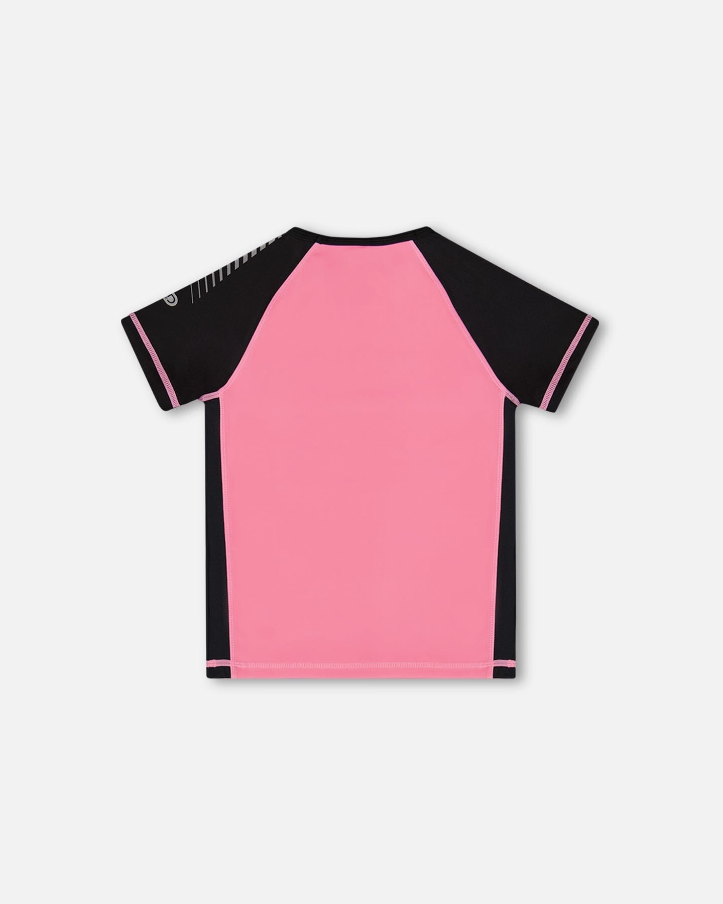 Printed Short Sleeve Athletic Top Pink With Butterflies