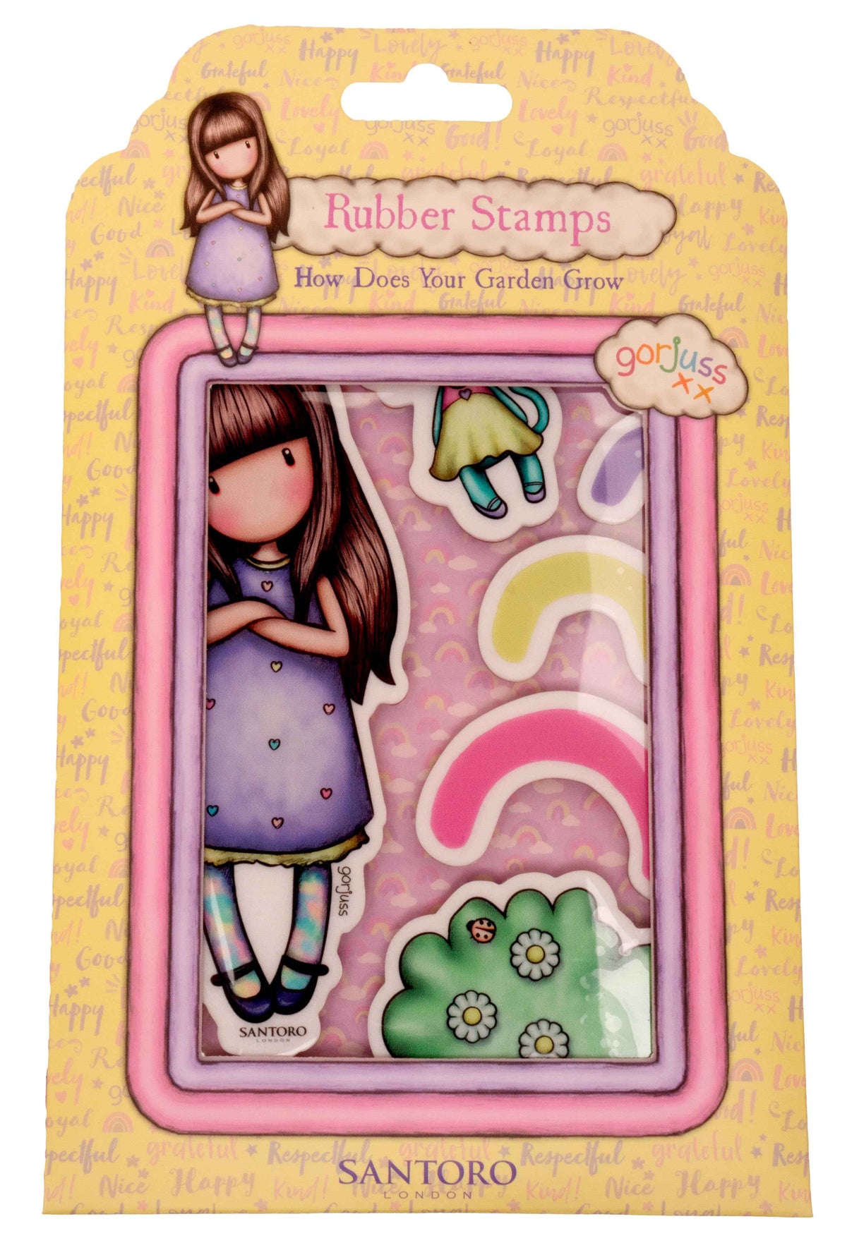 SAN Cling Stamp Gorjuss - Be Kind How Does Your Garden Grow 120x170x5mm 7 PC nr.576