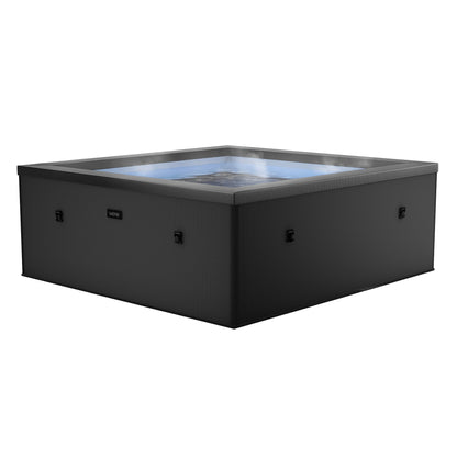 Wave | Garda | 4/6-Person Eco Foam Hot Tub | Square | Built-In Integrated Heater