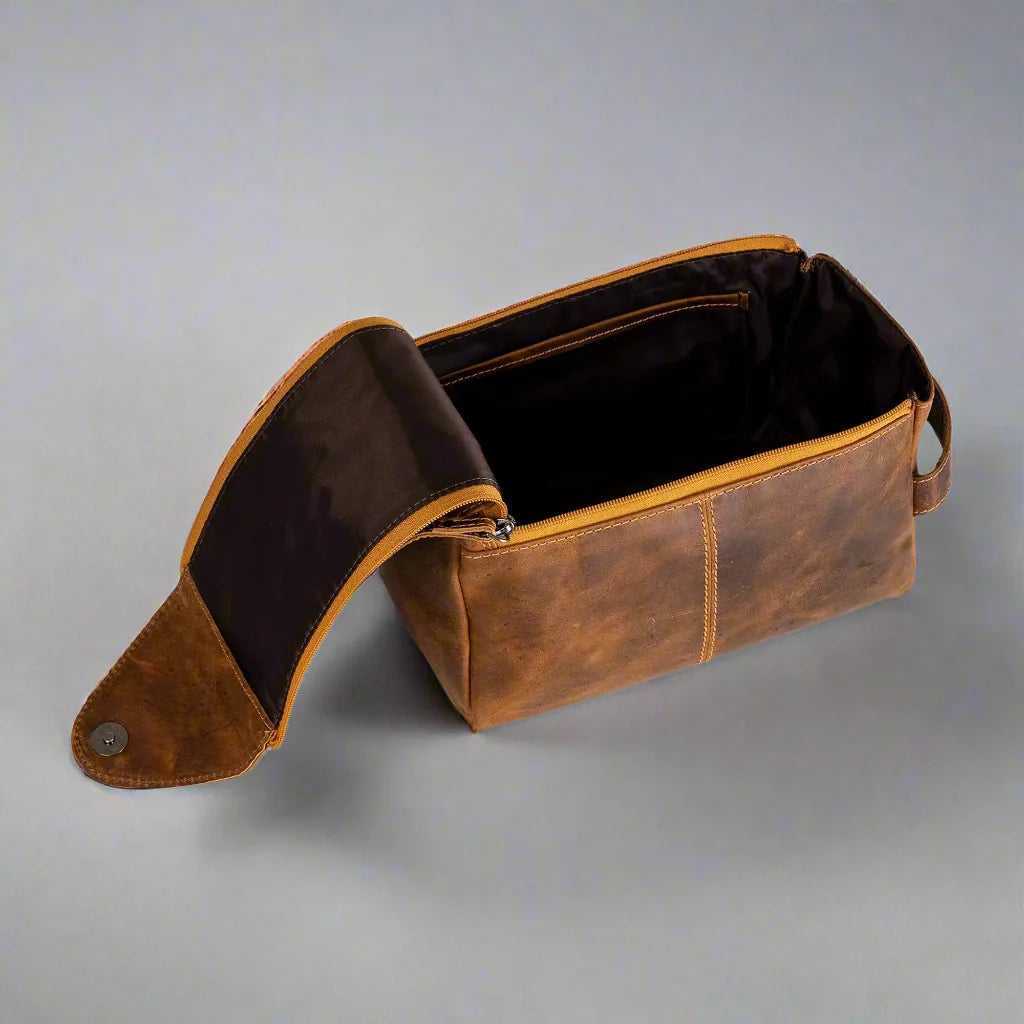 Greenwood Leather Darwin Travel Wash Bag