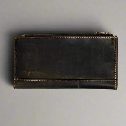 Greenwood Leather RFID Wallet with Zipper Pocket