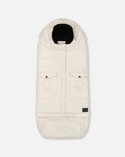 Evolutive Baby Footmuff Designed For Car Seat And Stroller Off-White