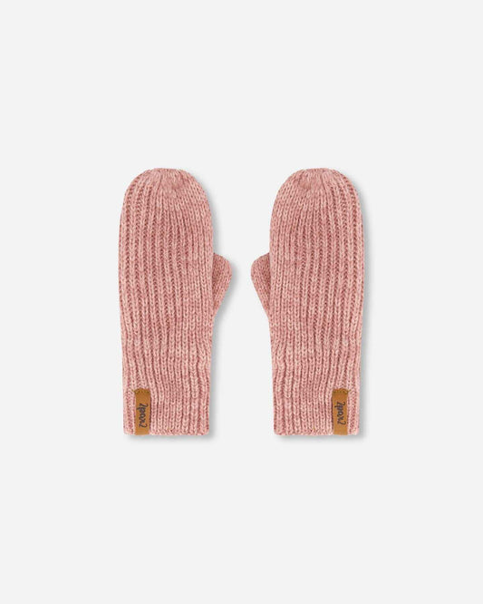 Mid-Season Knit Mittens Dusty Pink
