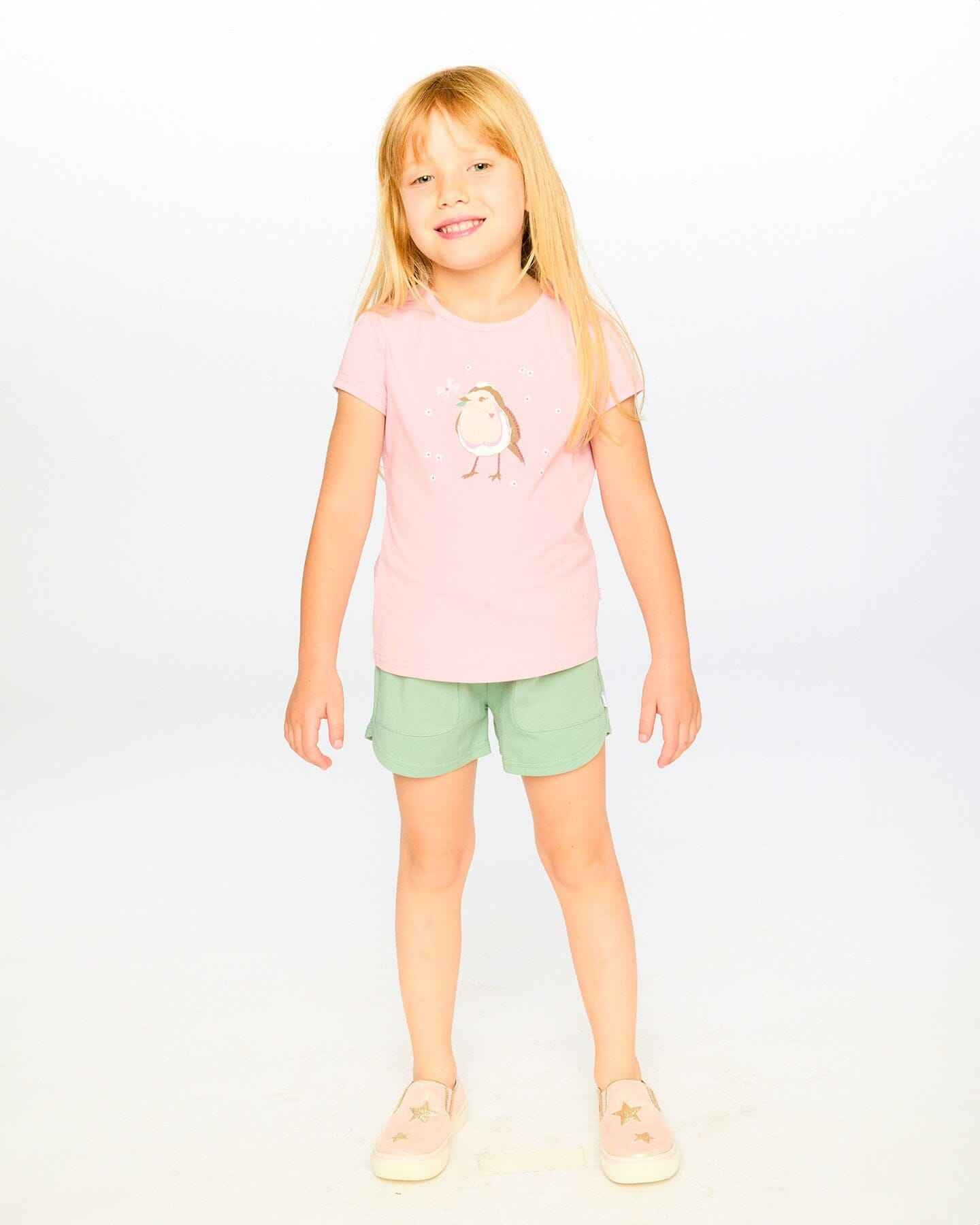 Organic Cotton Jersey Shorts Sage Green