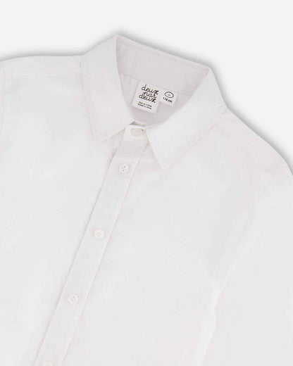 Button Down Long Sleeve Shirt White
