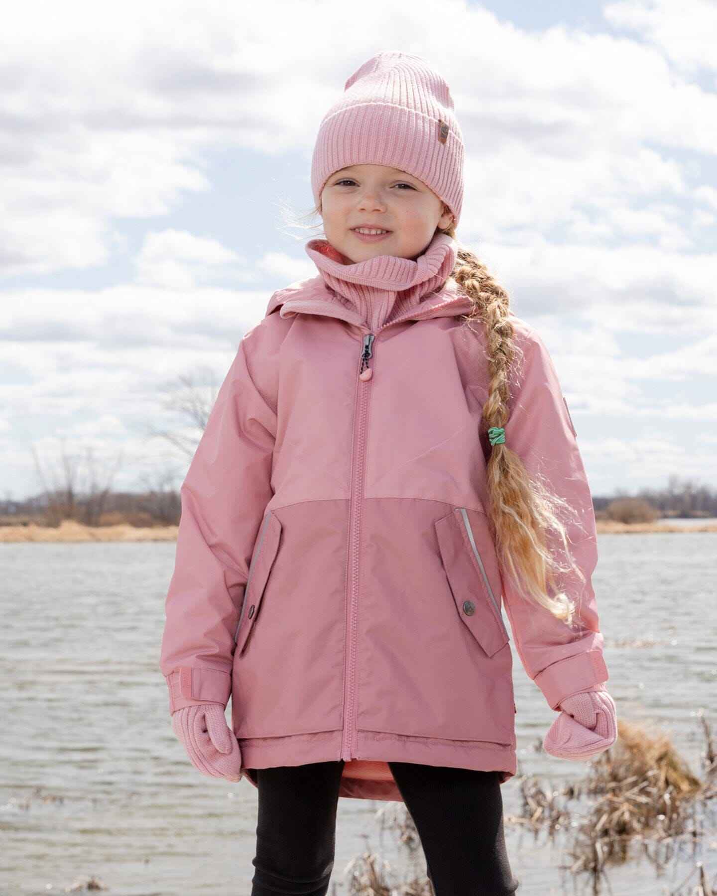Mid-Season Jacket In Recycled Polyester Light Pink