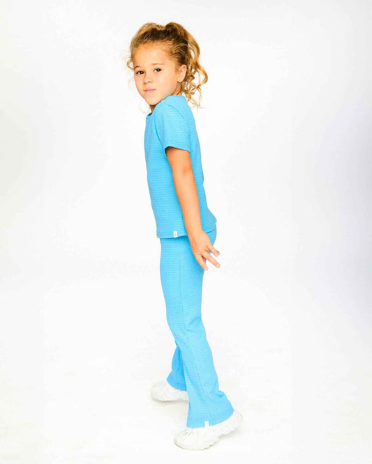 Crinkle Jersey Leggings Blue