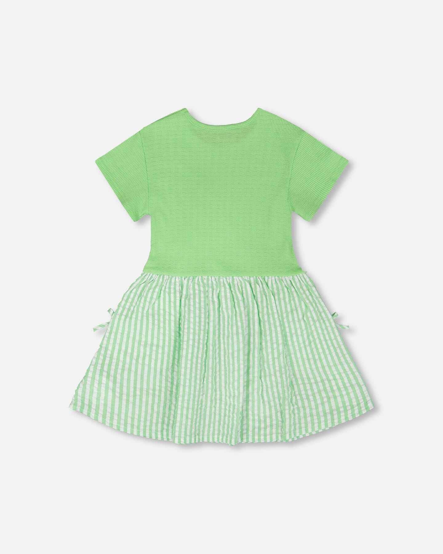Bi-Material Dress Mint Green