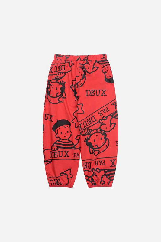 40Th Anniversary Printed Poplin Pant Poppy Red