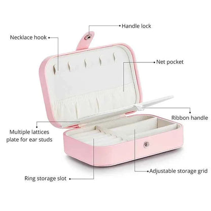 Treasure Keeper: Pink Pu Leather Jewelry Box For Rings, Necklaces & More