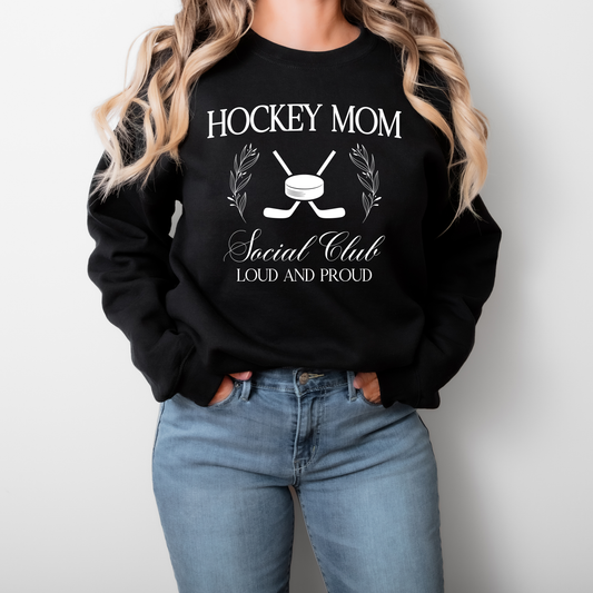 Hockey Mom Social Club - Loud and Proud Unisex Crewneck Sweatshirt