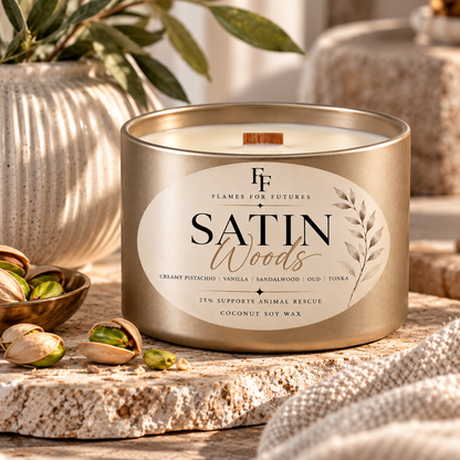 Satin Woods — 8 oz Coconut Soy Candle