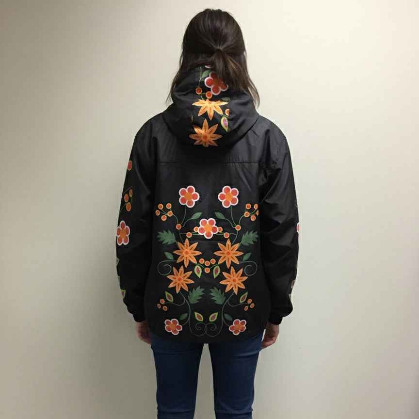 OLDTRIBES™ Black Spring Blossom Windbreaker