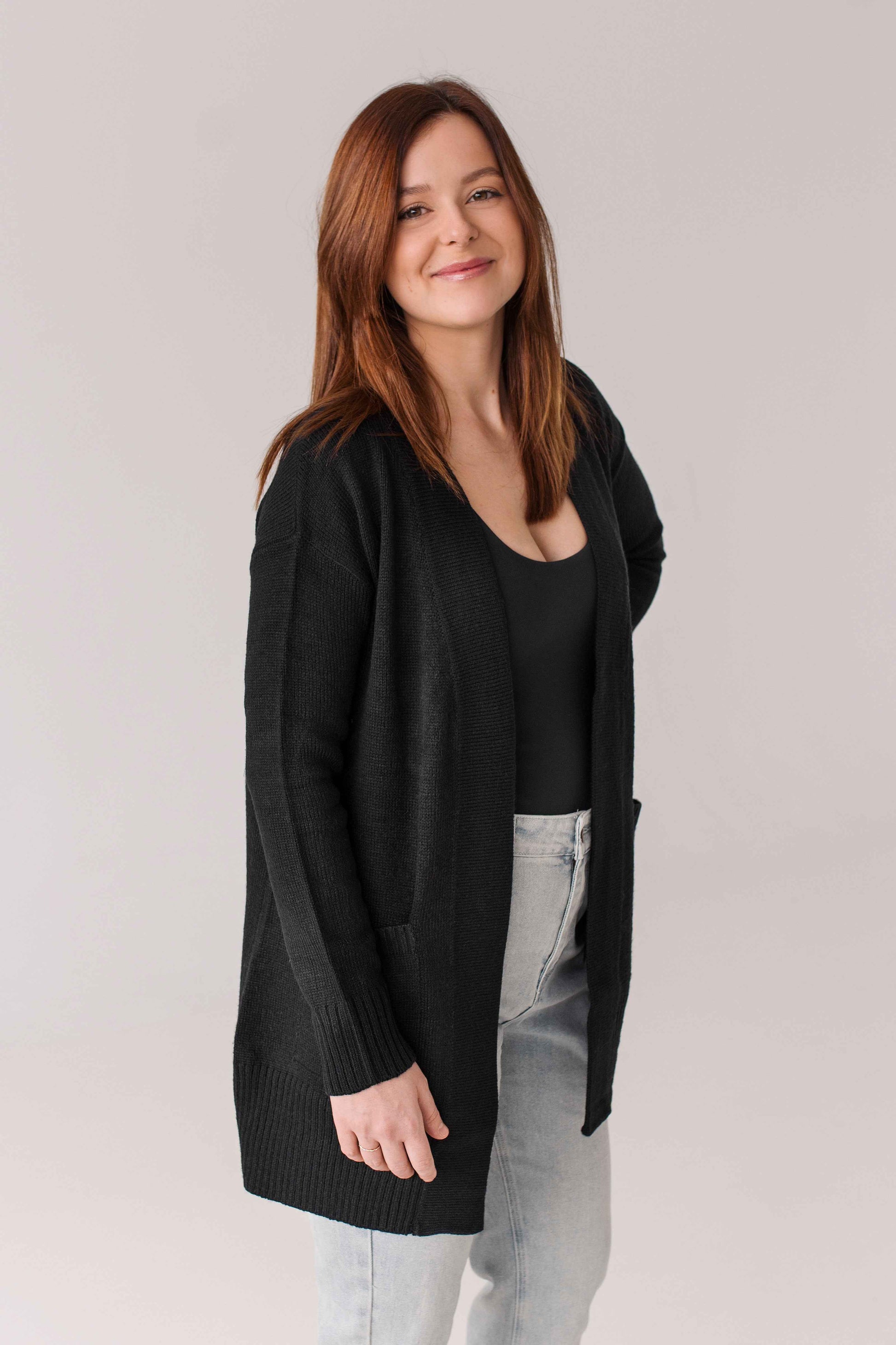 Veste en laine noir