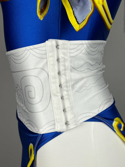 Super Hero Chun Li Spandex Cosplay Open Crotch Halloween Costume Bodysuit Sexy Lingerie