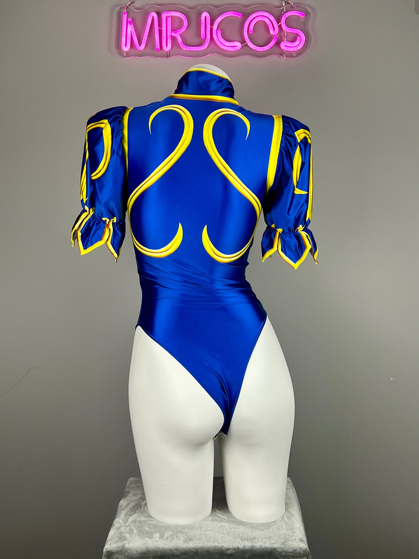 Super Hero Chun Li Spandex Cosplay Open Crotch Halloween Costume Bodysuit Sexy Lingerie