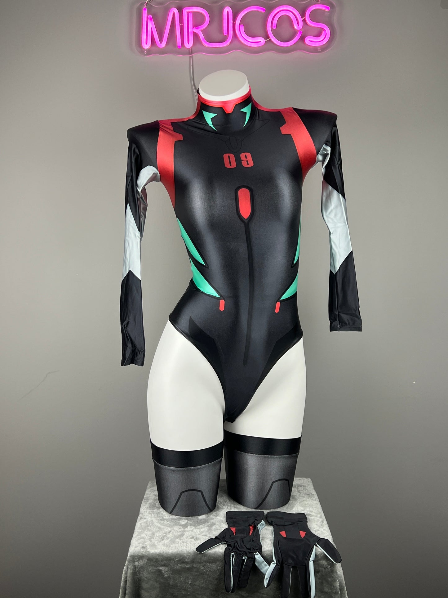 Anime Style Spandex Cosplay BodySuit Plugsuit Halloween Costume