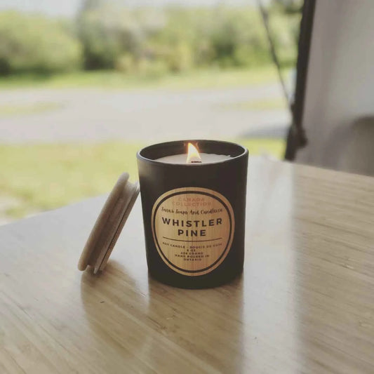 Whistler Pine: wood wick soy candle 8oz