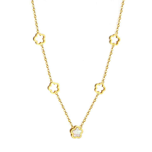 Pearl Blossom Cascade Necklace