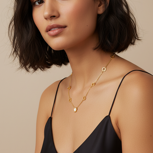 Pearl Blossom Cascade Necklace