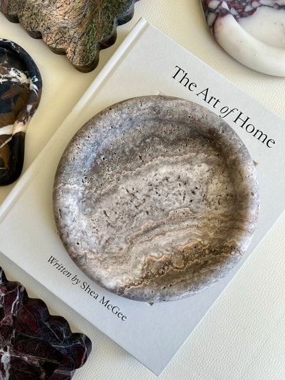 Grey Travertine Catchall