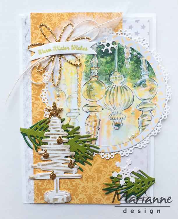 Marianne Design Christmas Baubles Cutting Sheet
